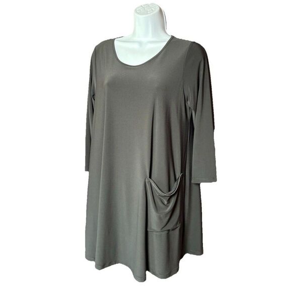 Tops - Sun Kim Pullover Tunic Top Women’s Size Small Gray Minimalist Lagenlook